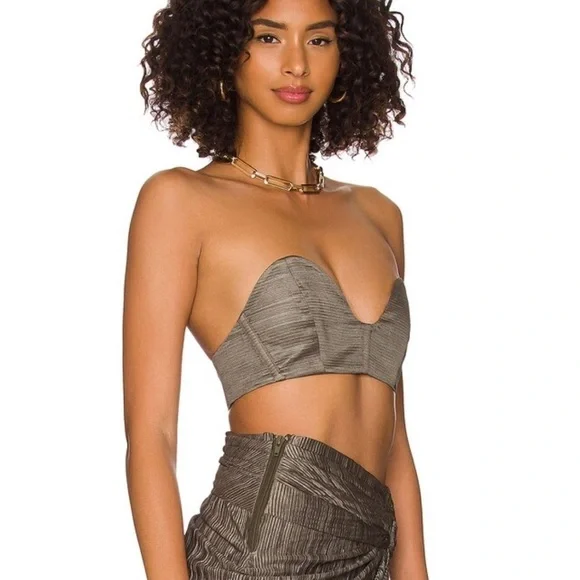 NWT Bronx and Banco x REVOLVE Luna Top in Khaki‎ Size Small